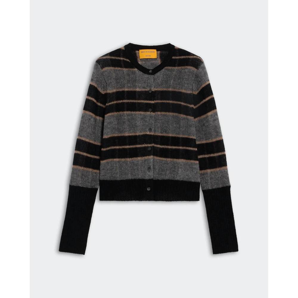 NEW GUEST IN RESIDENCE shadow plaid cardigan in multi - Picture 5 of 7